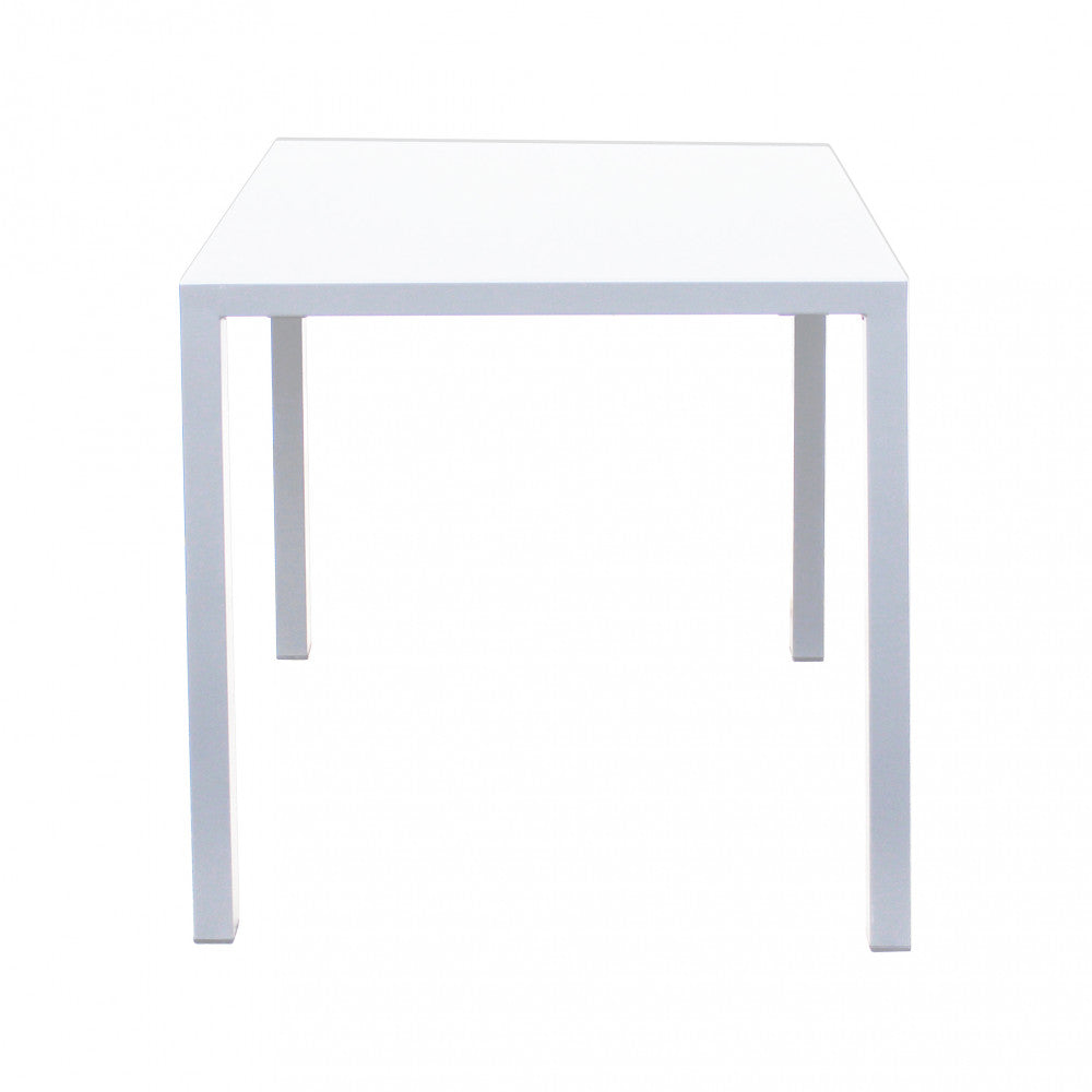 Tavolo autolivellante 70x70 cm bianco in acciaio verniciato a polvere.