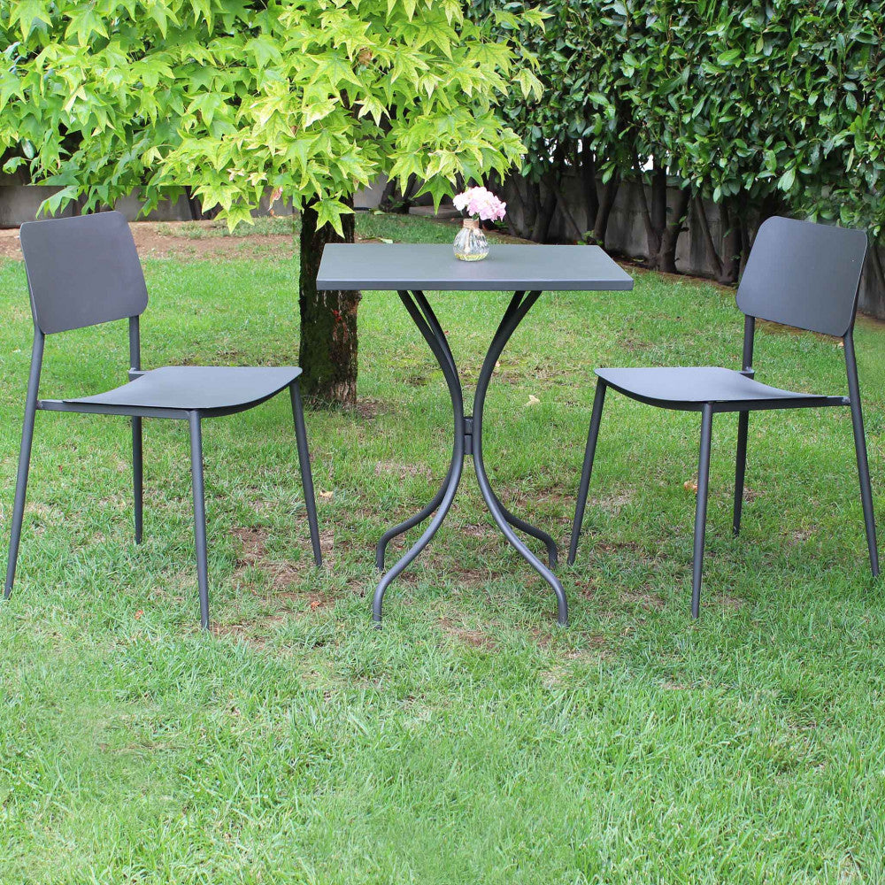 Tavolo Bristol 60 x 60 in Metallo Grigio Scuro - FE802581-GREY - foto 4