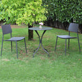 Tavolo da giardino Bristol rotondo Ø 60 cm in acciaio color antracite, ideale per spazi esterni compatti | Albert Stock