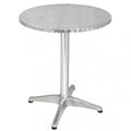 Tavolo da giardino a colonna rotondo diametro 70 cm waterproof, in alluminio grigio, ideale per balconi e terrazze | Albert Stock