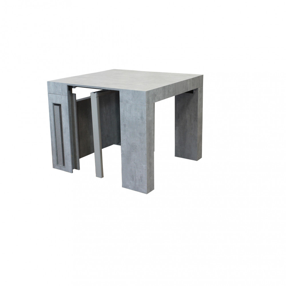 Tavolo consolle Darius in configurazione quadrata compatta, ideale per piccoli spazi.
