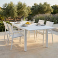 Tavolo da giardino allungabile Cosma Cuba bianco in alluminio