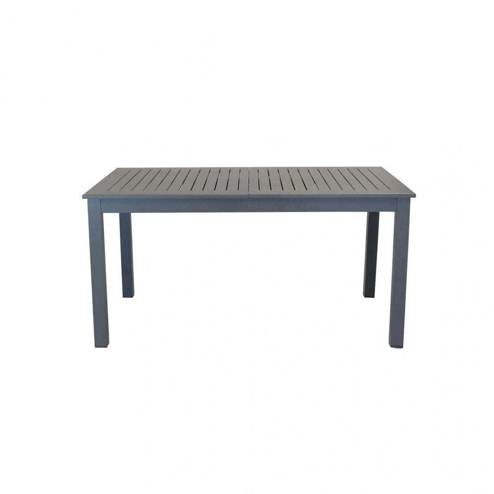 Tavolo da giardino Cuba allungabile 150/210x90 cm in alluminio verniciato color taupe, ideale per aree pranzo esterne e per ambienti moderni | Albert Stock