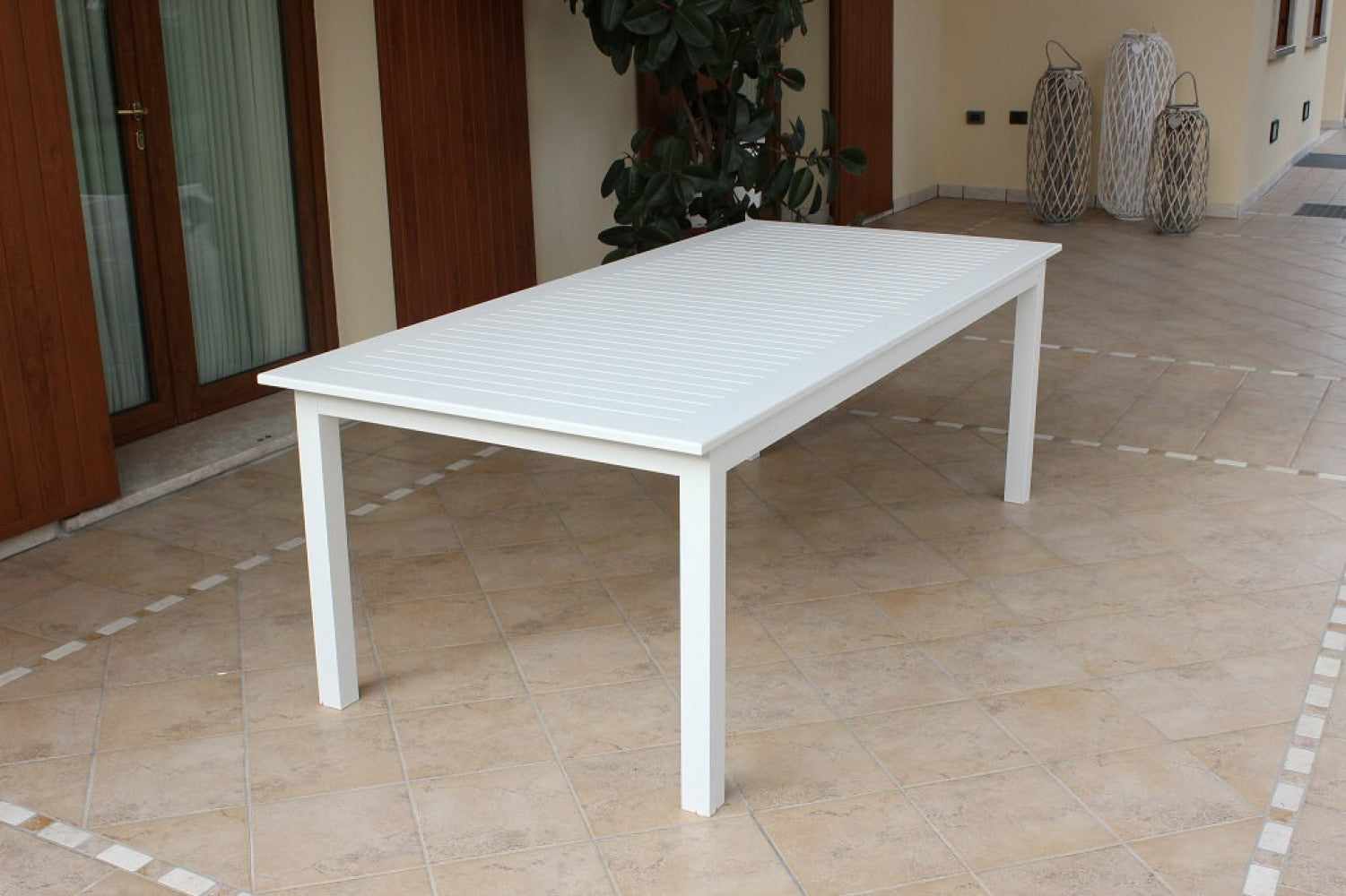 Tavolo da giardino Cosma Cuba bianco allungabile