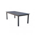 Tavolo da giardino Cuba allungabile 220/280x100 cm in alluminio verniciato color antracite, ideale per ampie aree pranzo esterne | Albert Stock