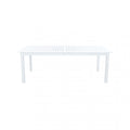 Tavolo da giardino Cuba allungabile 220/280x100 cm in alluminio color bianco, ideale per grandi spazi esterni | Albert Stock