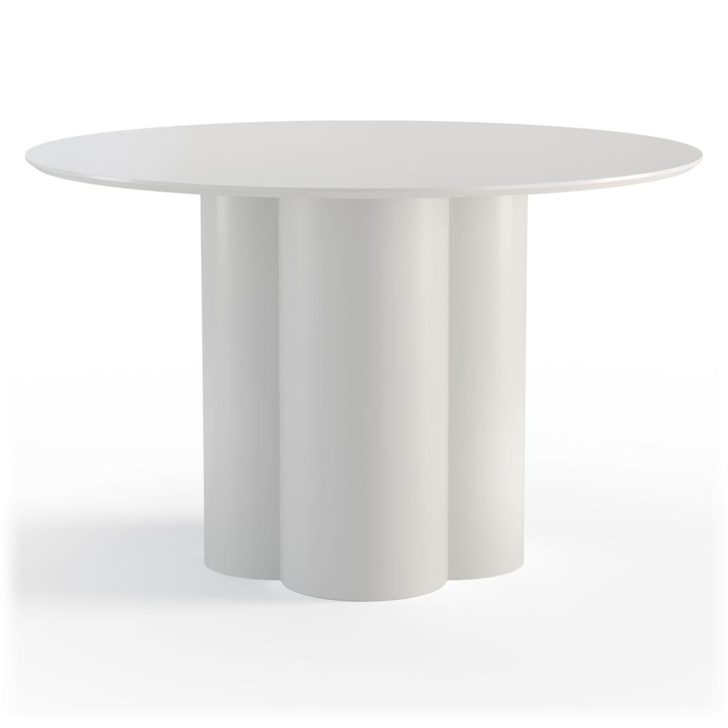 Tavolo da pranzo rotondo Colona 120 cm grigio beige - NN-COL-FUR-DINTAB-LIGGRE-144 - foto 4