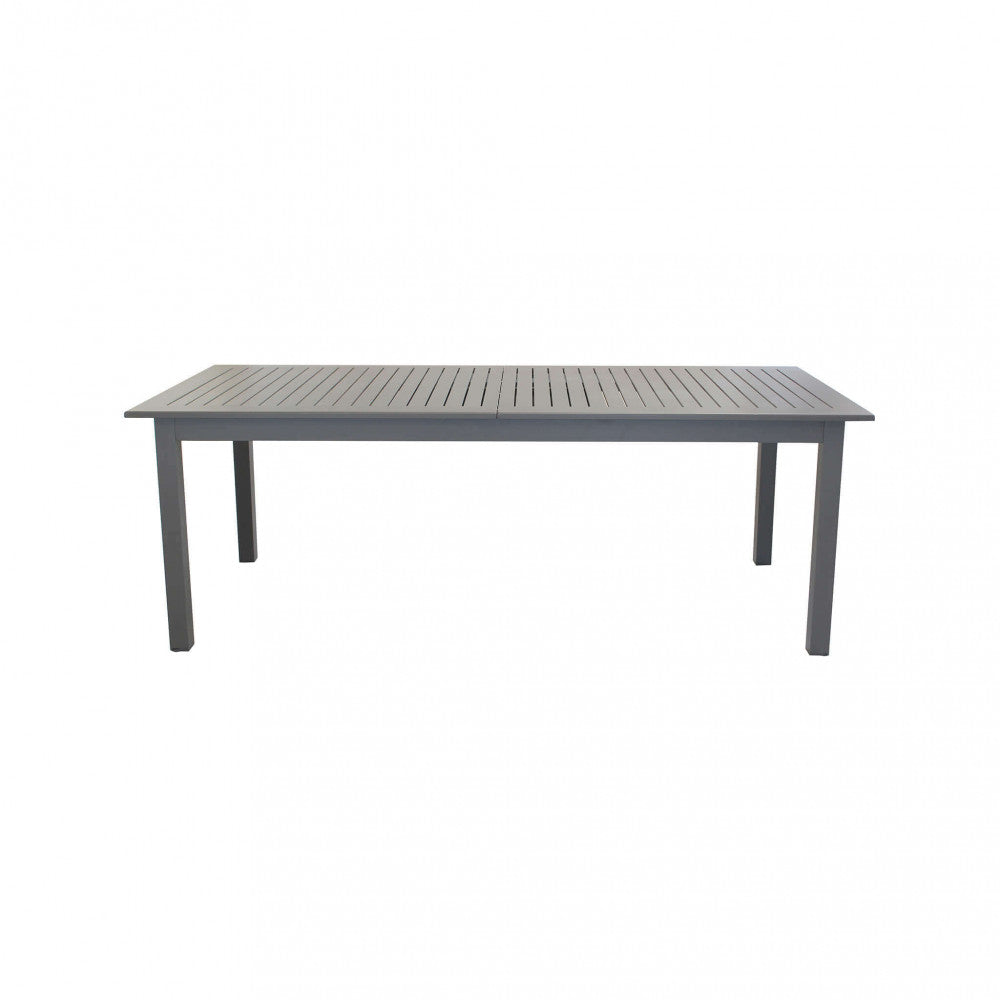 Tavolo per esterni Cuba esteso, con design rettangolare moderno, mostrato nella sua estensione massima | Albert Stock