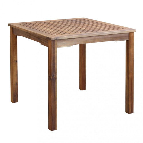 Tavolo quadrato per esterni in legno di acacia, con design moderno e robusto, perfetto per balconi e terrazze | Albert Stock