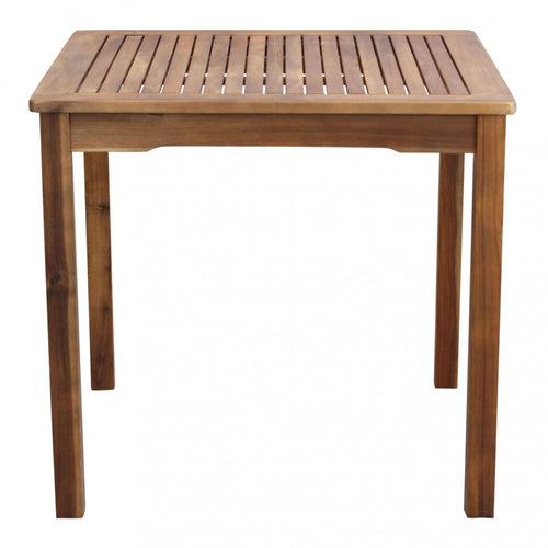 Tavolo da giardino 80x80 cm fisso in legno di acacia massiccio color marrone, ideale per spazi esterni | Albert Stock