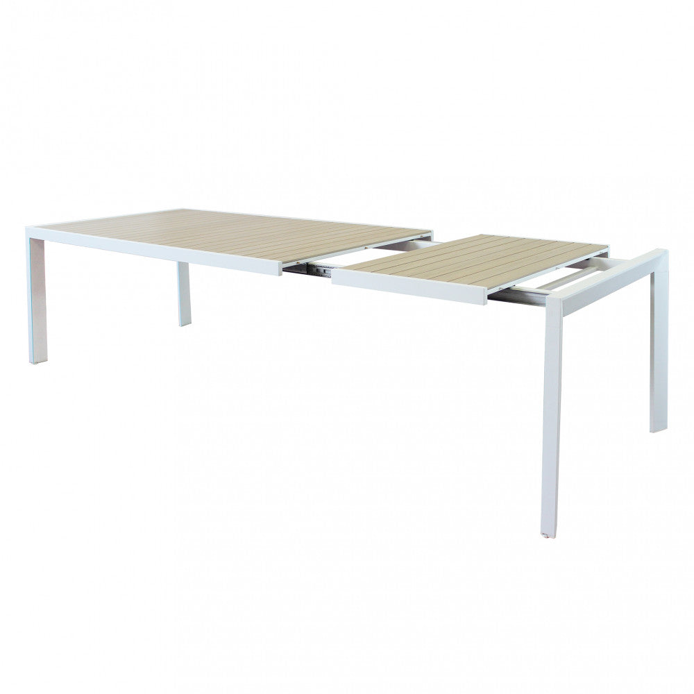 Tavolo per esterno allungabile bianco 10 posti