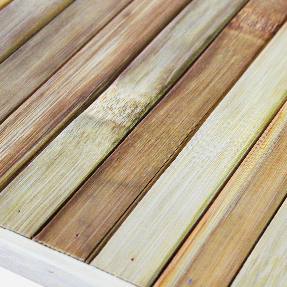 Tavolo da giardino Aviation 80 quadrato in legno di bamboo.