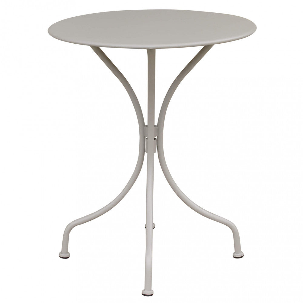 Dettaglio del Tavolo Bristol, che mostra la sua struttura robusta e il trattamento antiruggine, ideale per l'uso esterno | Albert Stock