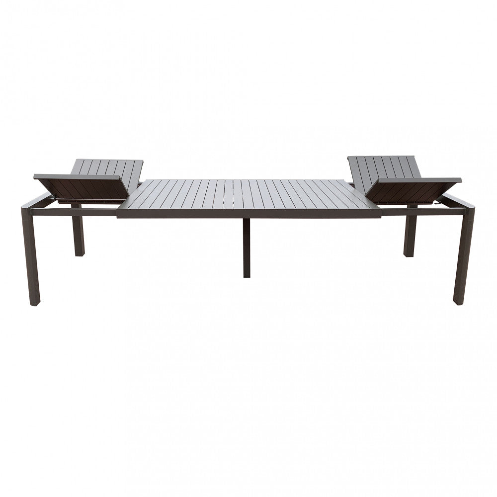 Tavolo per esterno allungabile taupe.