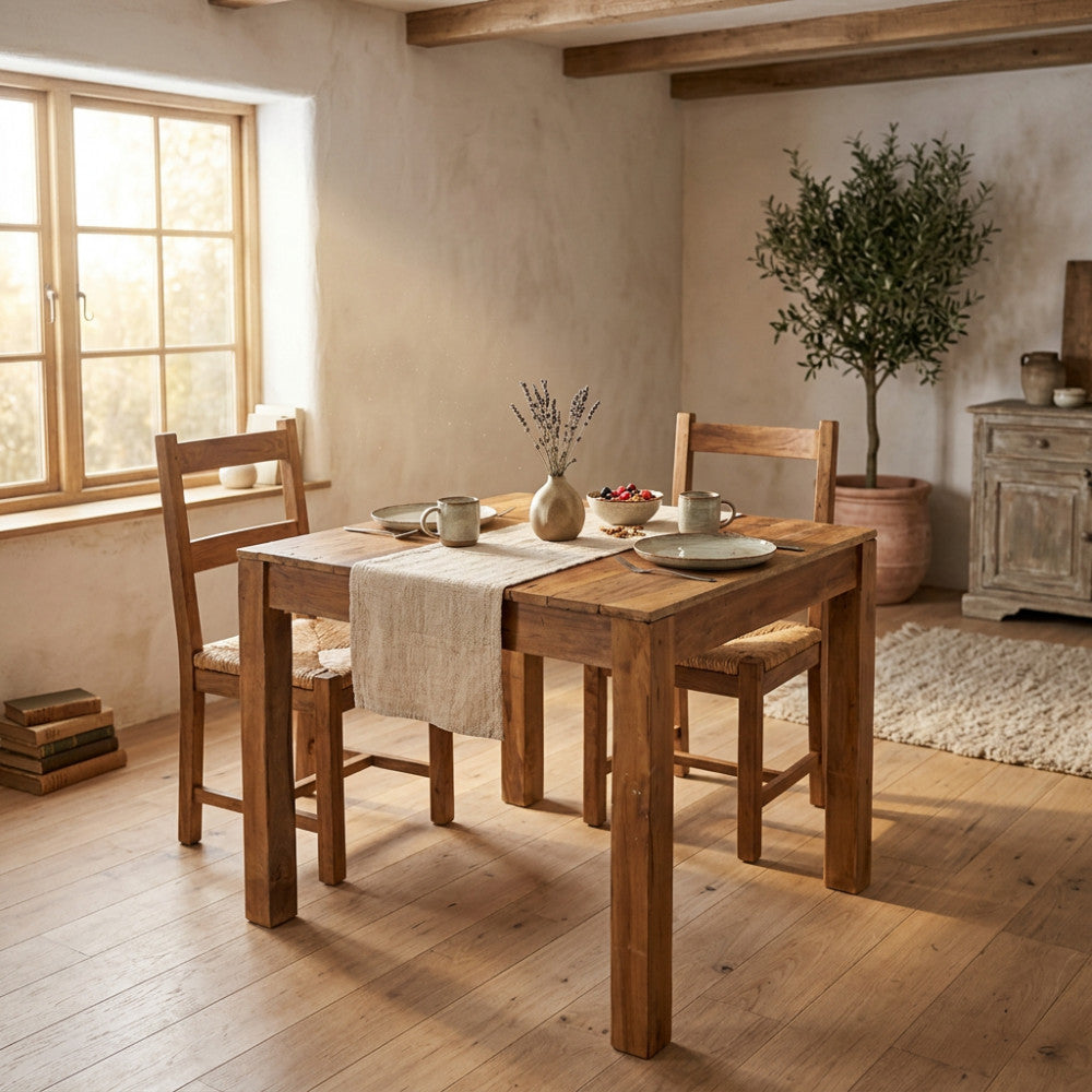 Tavolo Giffard 80 x 80 in Legno Riciclato - MO807377