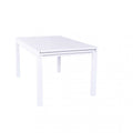Tavolo da giardino Hawaii allungabile in alluminio bianco, ideale per grandi riunioni all'aperto | Albert Stock