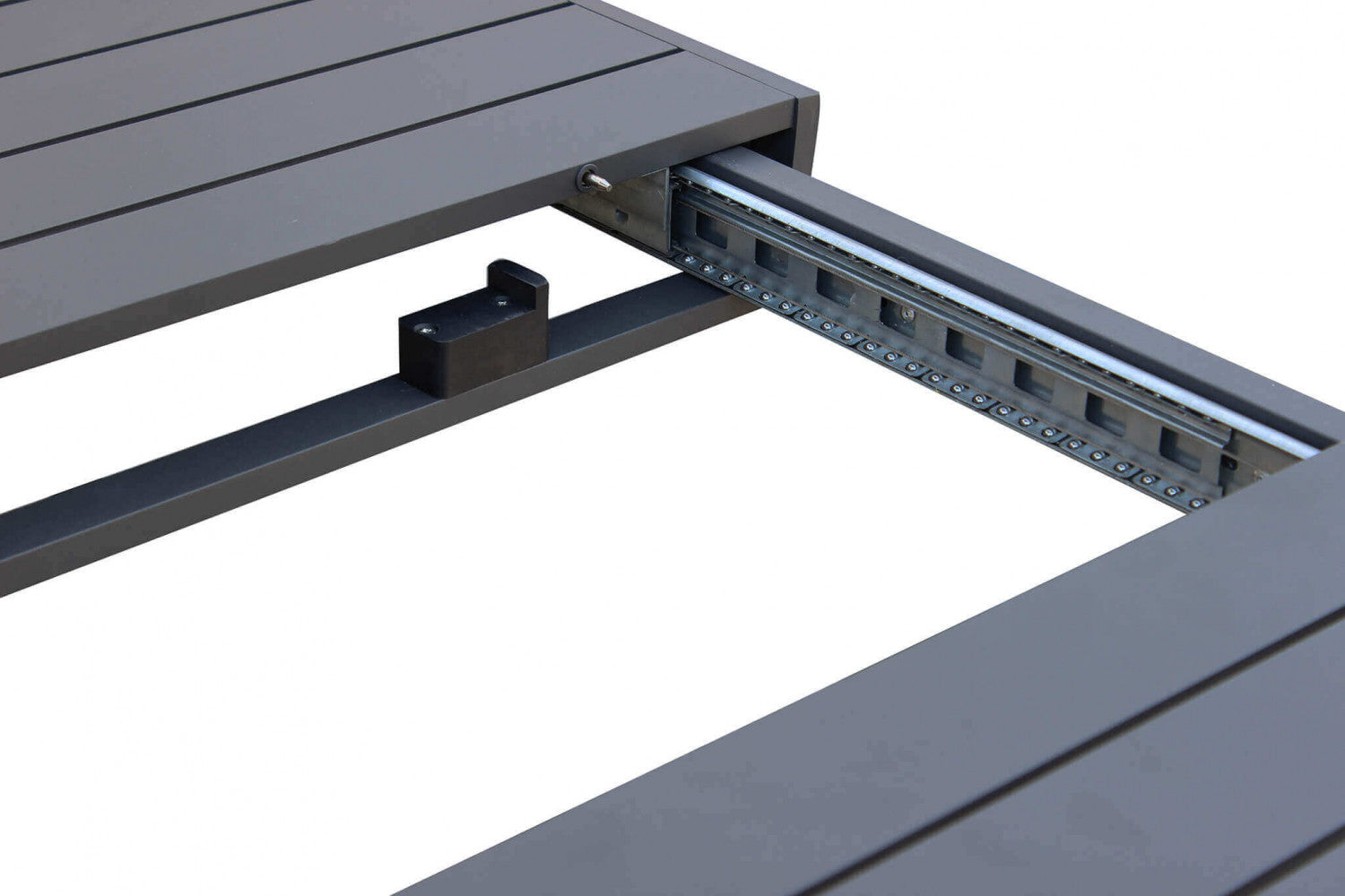 Tavolo da giardino Houston antracite allungabile 225/300 cm, design moderno dettagli guide | Albert Stock