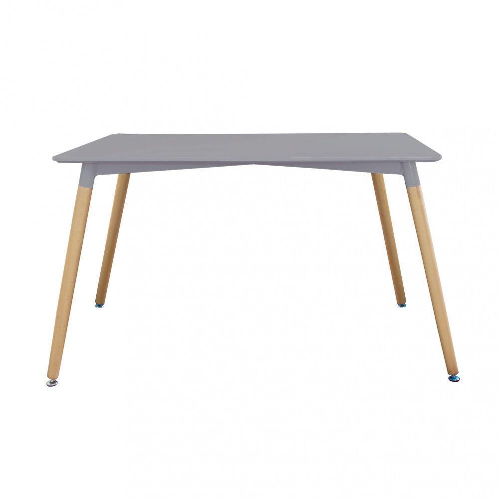 Profilo laterale del tavolo Lione, che mostra la struttura fissa e il design scandinavo.