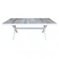 Tavolo da giardino Mackay 200x100 fisso bianco, design elegante | Albert Stock