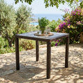 Tavolo da giardino Cosma Minorca 80 X 80 in wicker marrone