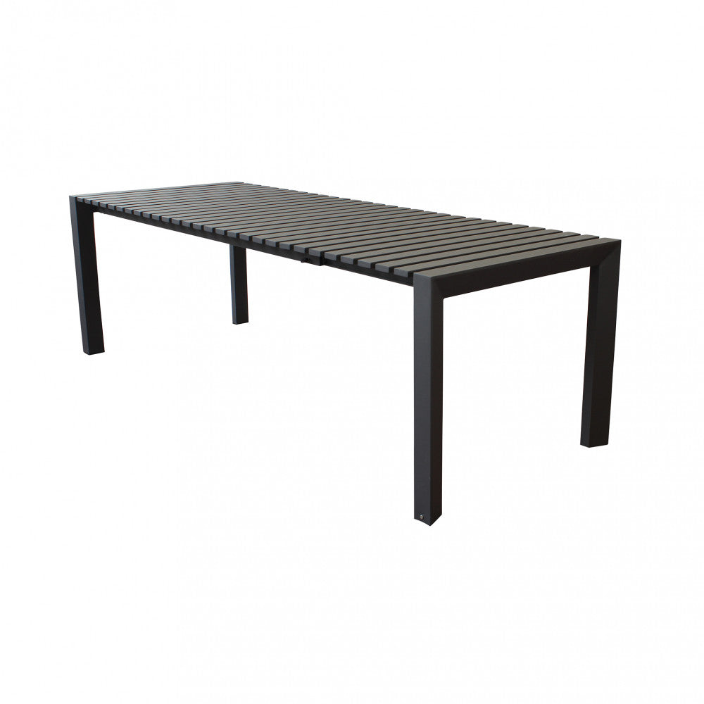 Tavolo allungabile Nashville isolato su sfondo bianco, mostrando la struttura compatta da 180 cm.