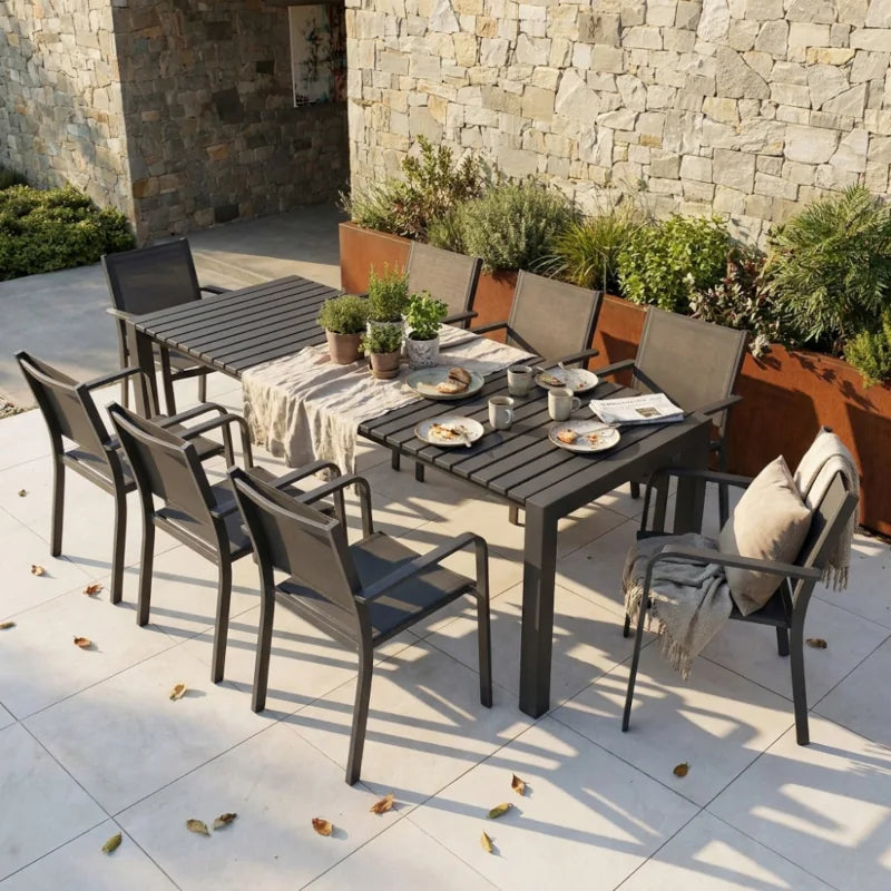Tavoli da Esterno per il Giardino in Alluminio 
