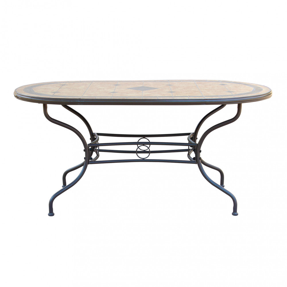 Tavolo da giardino Nereo ovale 160x90 cm taupe | Albert Stock