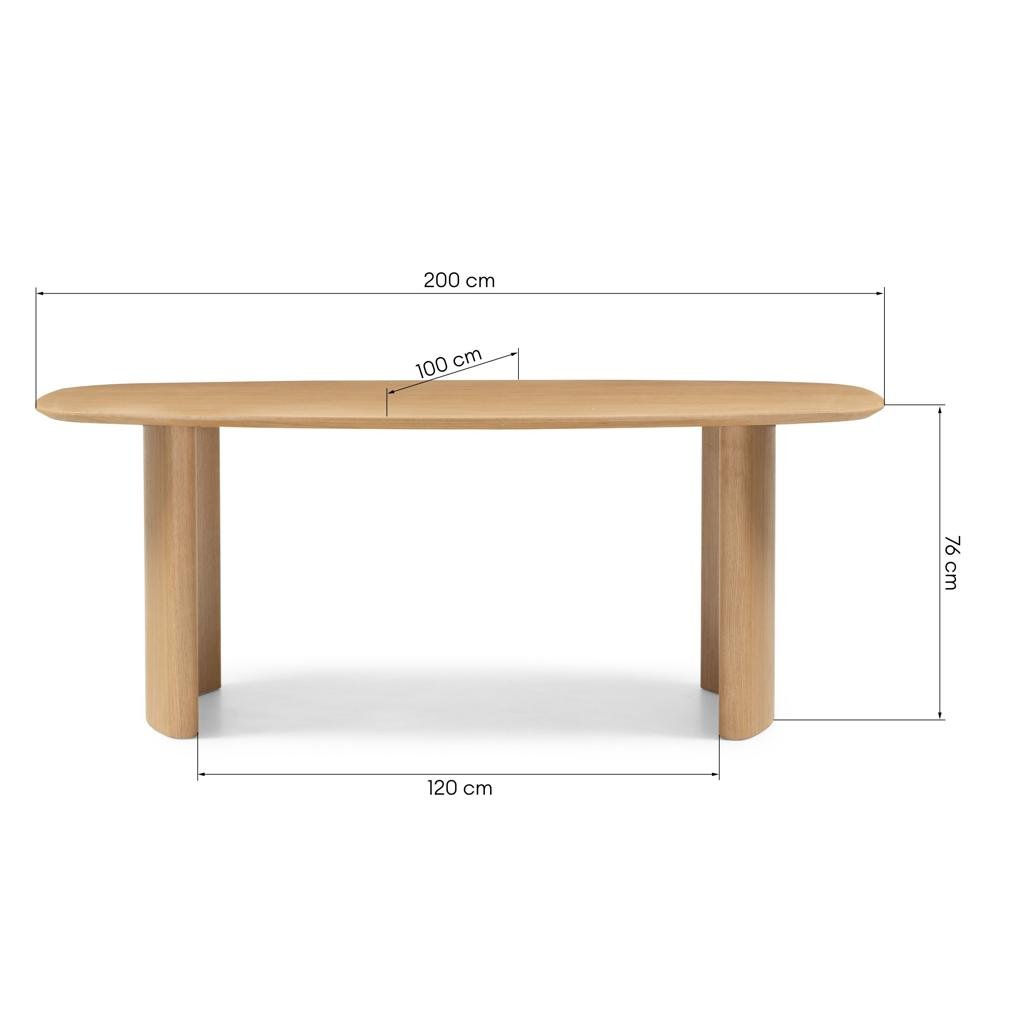 Tavolo ovale Maris 200 cm rovere naturale - NN-MAR-FUR-DINTAB-OAK-297 - foto 3