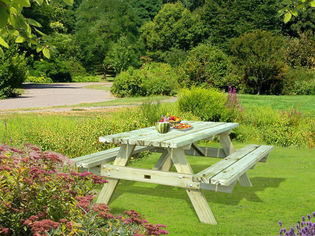 Tavolo picnic Ruby 18 179x161 cm in pino impregnato - 103165 - foto 2