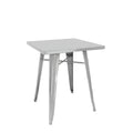 Tavolo da bar in lamiera quadrato colore silver 60x60 per ristorante