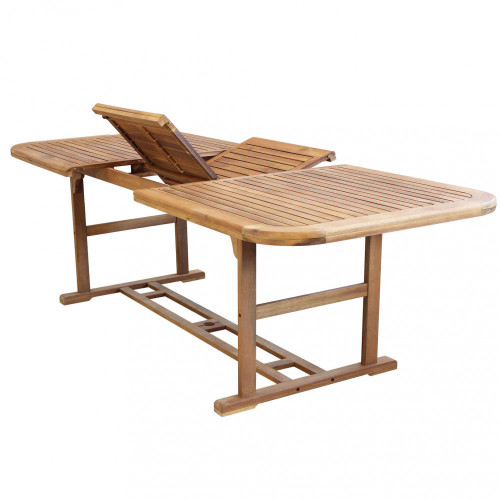 Tavolo Rettangolare Allungabile Double 180/240 x 100 in Acacia - AC805081-DB - foto 4