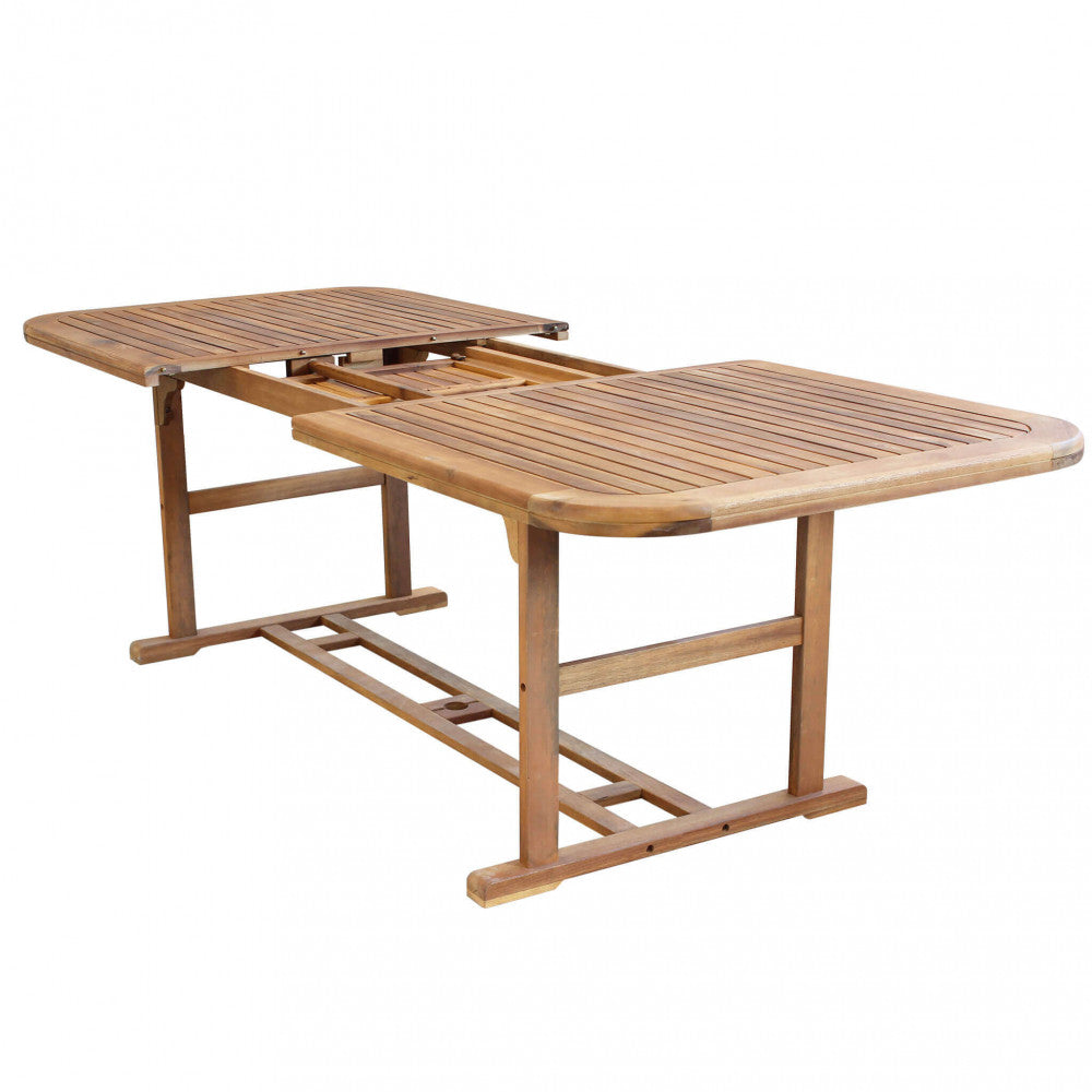 Tavolo Rettangolare Allungabile Double 180/240 x 100 in Acacia - AC805081-DB - foto 5