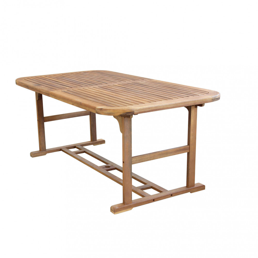 Tavolo Rettangolare Allungabile Double 180/240 x 100 in Acacia - AC805081-DB - foto 6