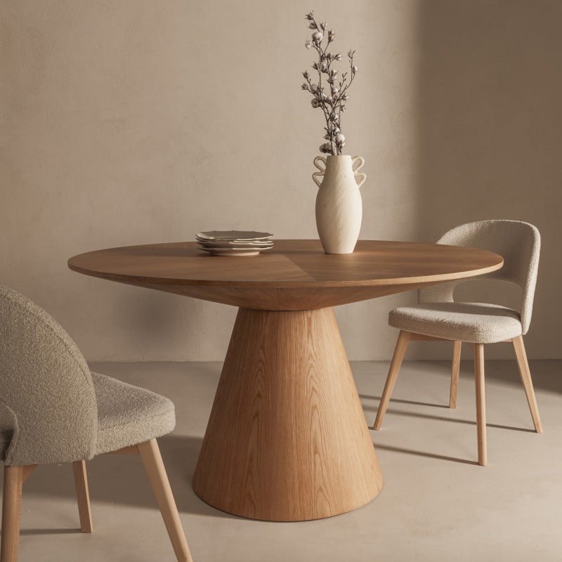 Tavolo rotondo Korella 137 cm rovere naturale - NN-KOR-FUR-DINTAB-NATWOO-399 - foto 2
