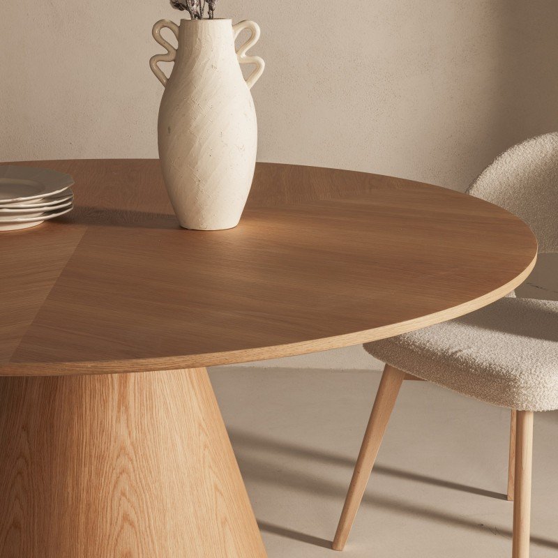 Tavolo rotondo Korella 137 cm rovere naturale - NN-KOR-FUR-DINTAB-NATWOO-399 - foto 3