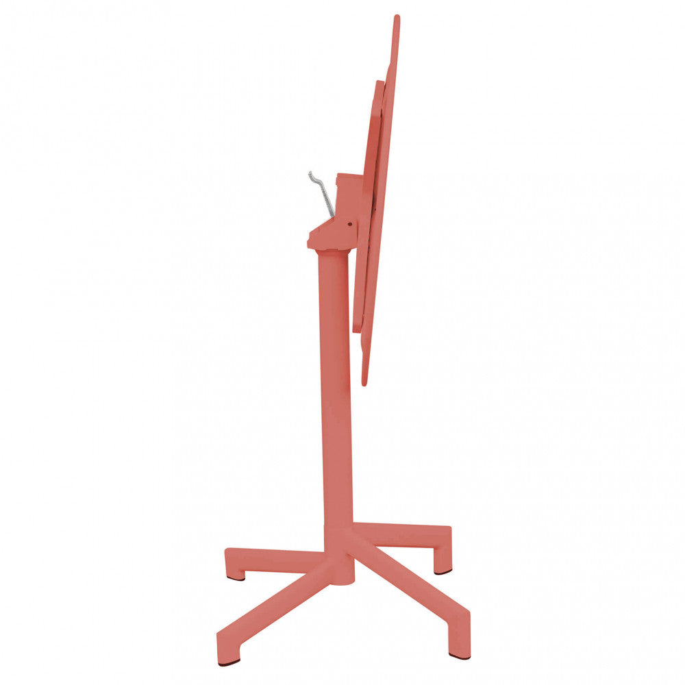 Tavolo Vega in acciaio con trattamento antiruggine, colore rosso | Albert Stock