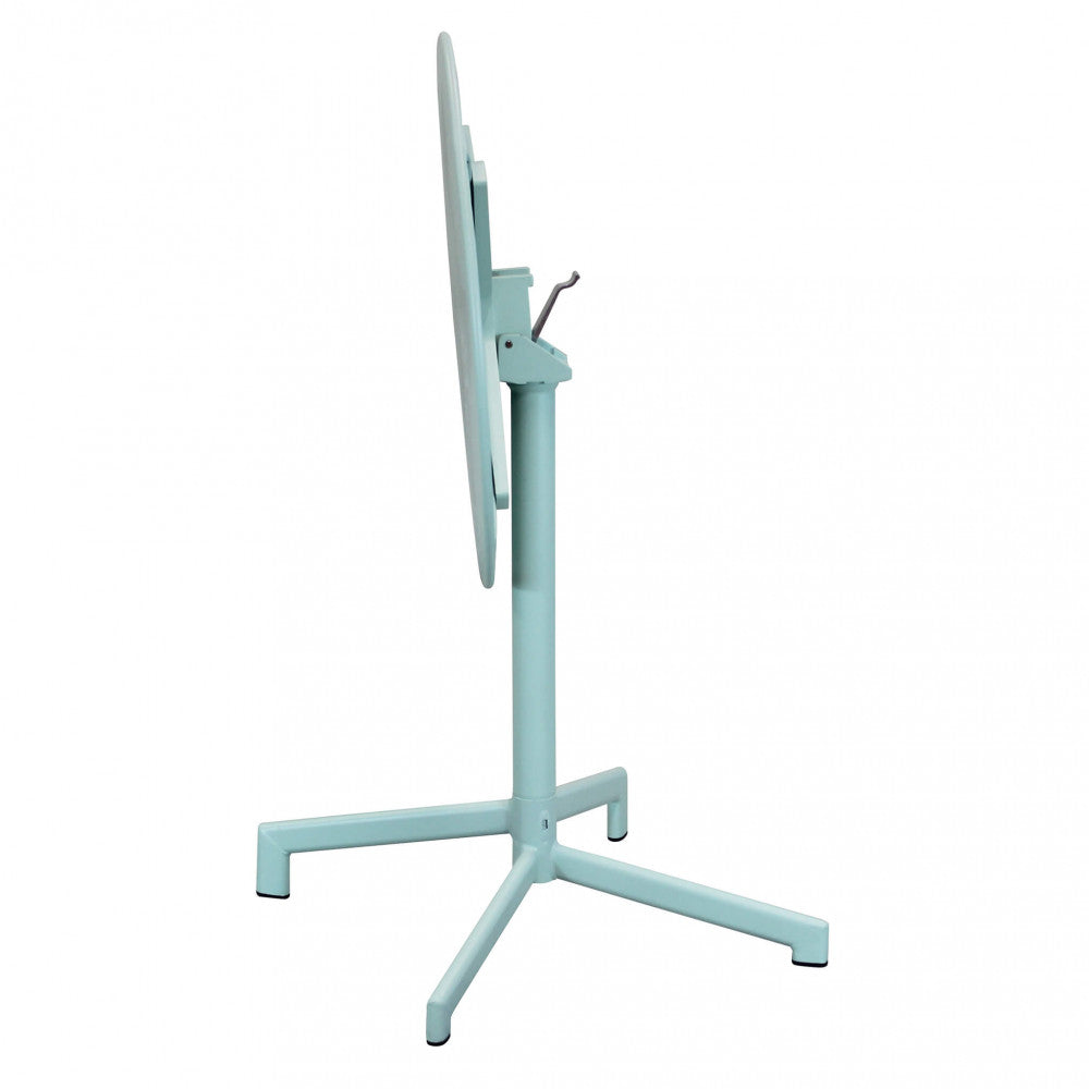 Tavolo Vega in acciaio con trattamento antiruggine, colore verde | Albert Stock