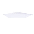 Telo per ombrellone Stephenson 3x3 in poliestere nylon bianco, vista frontale della copertura tesa
