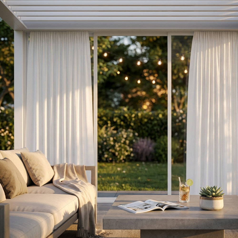 Tenda da Interno Bianco per Pergola Bioclimatica Lato 3 m - GA802191-BIAN - foto 2