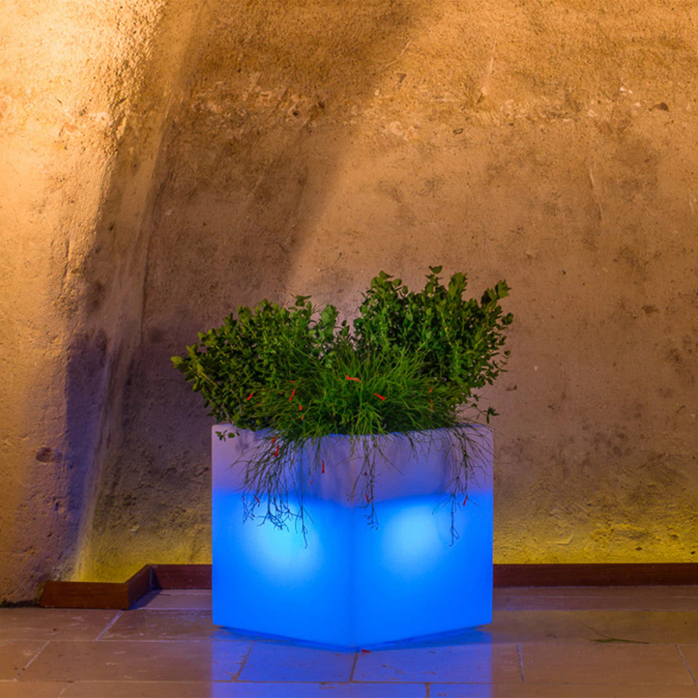 VASO LUMINOSO OCTANS 40 h CON LED MULTICOLOR E BATTERIA SOLARE - Modello VL801600