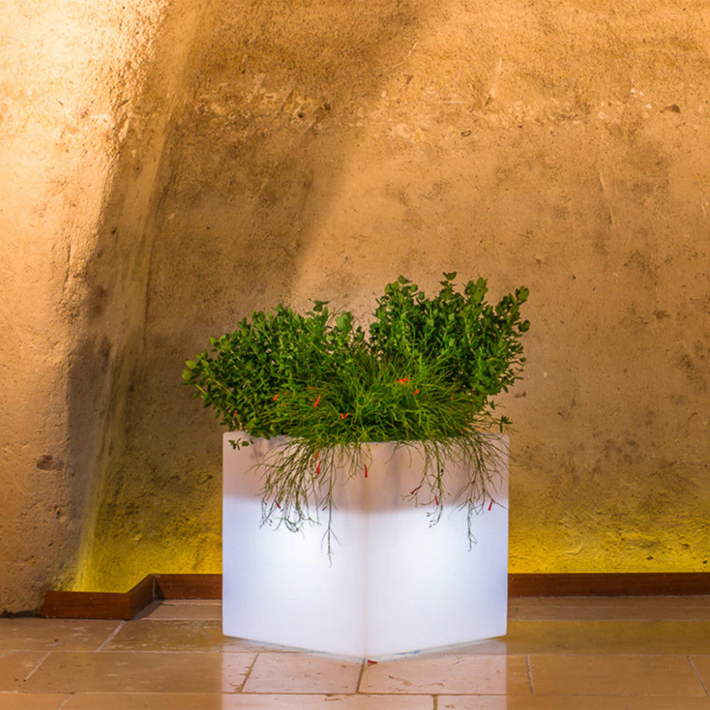 VASO LUMINOSO OCTANS 40 h CON LED MULTICOLOR E BATTERIA SOLARE - Modello VL801600