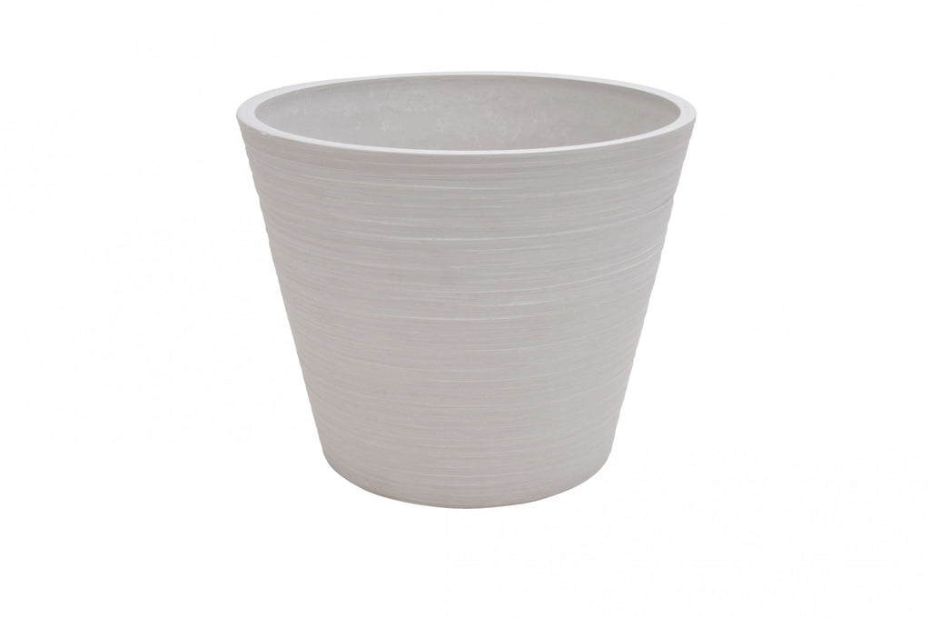 Vista angolata del Vaso Piccolo Camelia che evidenzia la texture striata della superficie.