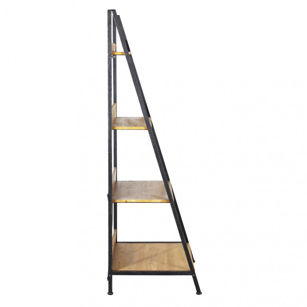 Vista laterale Sinistra Libreria Basil con quattro ripiani spaziosi, design funzionale per uffici e ambienti domestici | Albert Stock