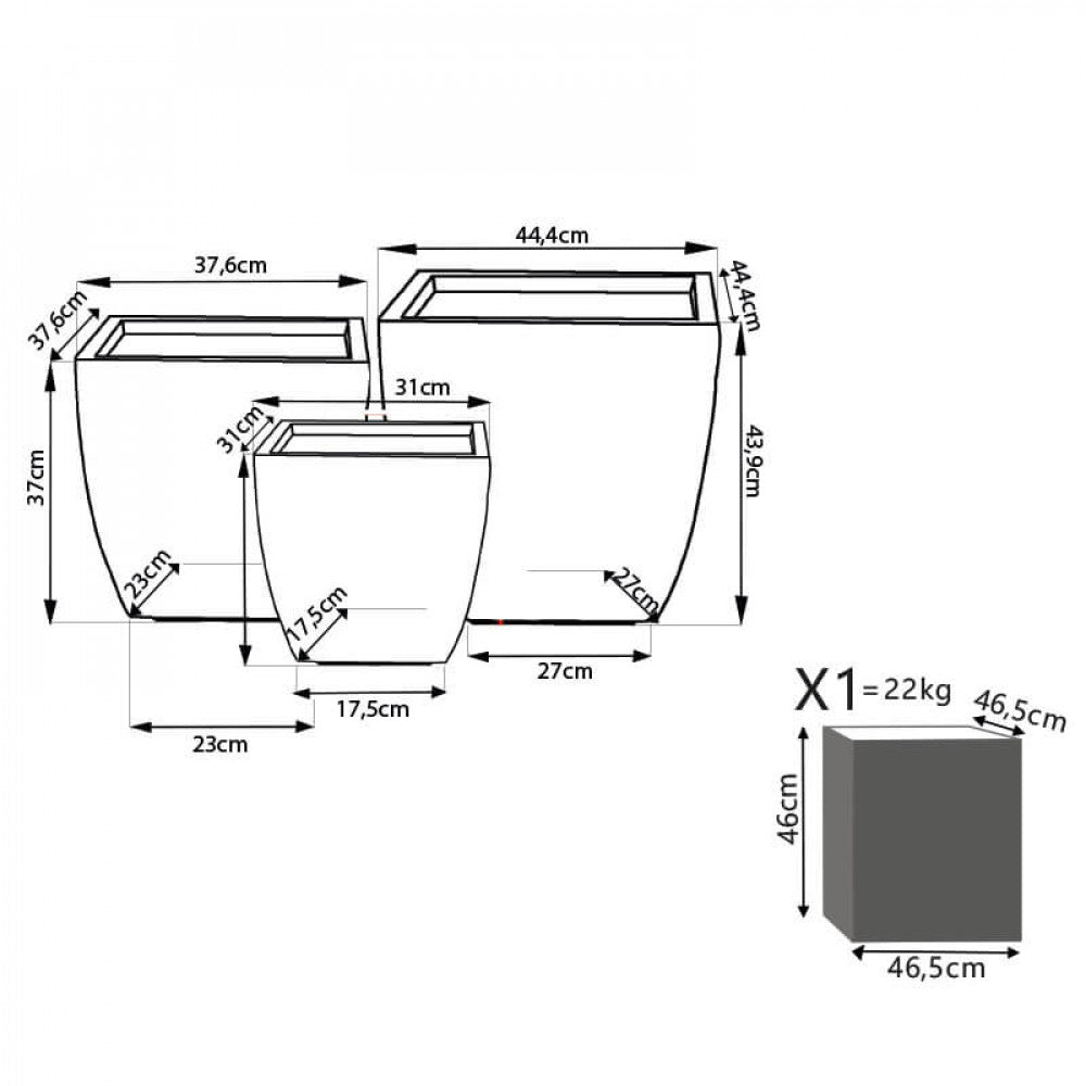 SET DI 3 VASI CALENDULA